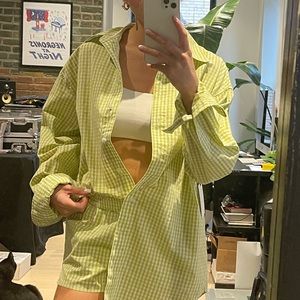 ARITZIA Poplin Shirt + Shorts set